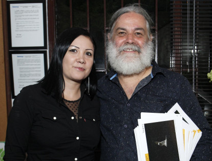 Marcela Orrego y Alberto Echavarría, director del programa de fotografía.