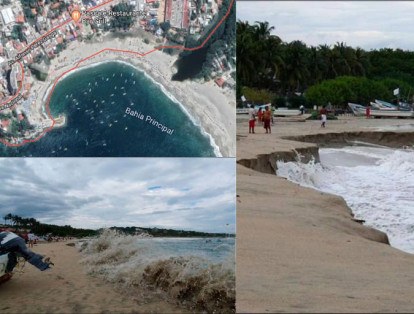 El pasado 17 de septiembre el servicio de Protección Civil de Oaxaca, México, difundió unas imágenes de advertencia en las cuales da a conocer una insólita situación: una playa se está hundiendo debido a un extraño fenómeno denominado 'Pleamar'.