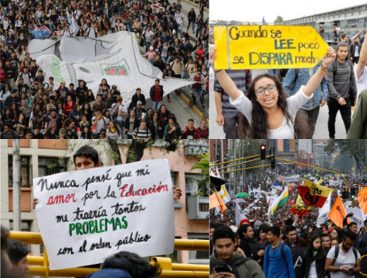 Este jueves se presentaron masivas movilizaciones estudiantiles por todo el país. El propósito principal de la protesta es exigir el pleno cumplimiento de los acuerdos educativos pactados por el Gobierno.