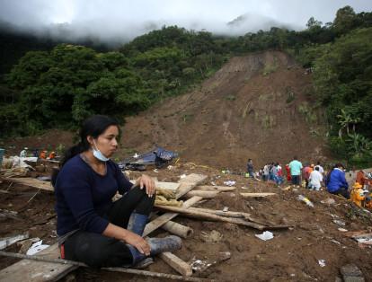 Una de las imágenes que conforman el trabajo del fotógrafo Juan Pablo Rueda, corresponsal de EL TIEMPO en Cali, que ganó con un reportaje gráfico sobre la tragedia natural en Rosas, Cauca.