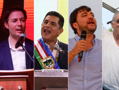 Daniel Quintero, Jorge Iván Ospina, Jaime Pumarejo y William Dau, alcaldes de Medellín, Cali, Barranquilla y Cartagena, respectivamente.