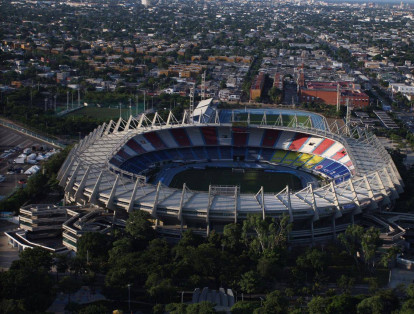 Aspecto del imponente estadio metropolitano Roberto Meléndez desde el aire.