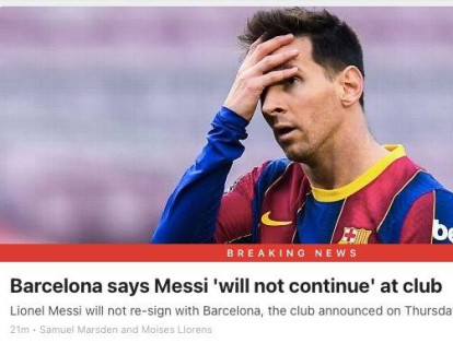 ESPN, Estados Unidos
'Barcelona dice que Messi 'no continuará' en el club'