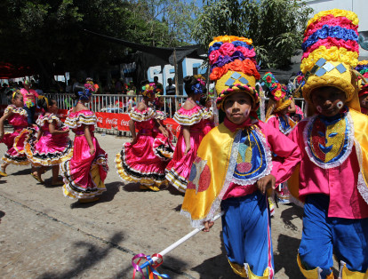 Desfile del Carnaval de los niños en el marco del precarnaval de Barranquilla.