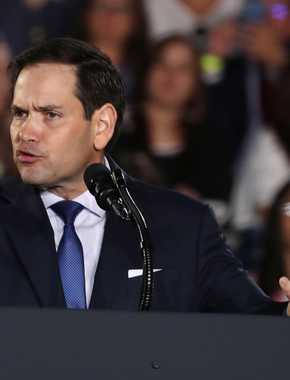 Marco Rubio, senador cubanoestadounidense republicano quien ha estado comprometido con la presión hacia el régimen de Nicolás Maduro en Venezuela.