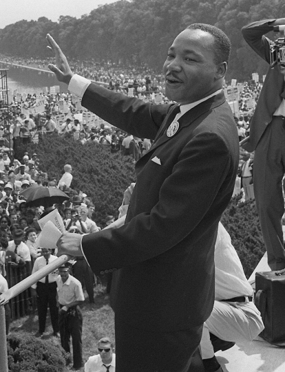 Martin Luther King Jr. dando el dicurso de 'Yo tengo un sueño'.