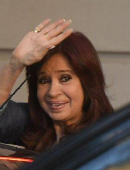 La vicepresidenta de Argentina, Cristina Fernández de Kirchner, previo al veredicto sobre caso de corrupción.