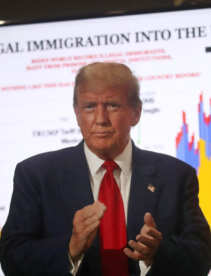 Trump pronunció un discurso que su campaña ha llamado "El baño de sangre fronterizo de Biden", ya que encuestas recientes han demostrado que la inmigración y la situación en la frontera sur de Estados Unidos siguen siendo los principales temas en la mente de los votantes de cara a las elecciones de noviembre.