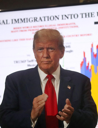 Trump pronunció un discurso que su campaña ha llamado "El baño de sangre fronterizo de Biden", ya que encuestas recientes han demostrado que la inmigración y la situación en la frontera sur de Estados Unidos siguen siendo los principales temas en la mente de los votantes de cara a las elecciones de noviembre.