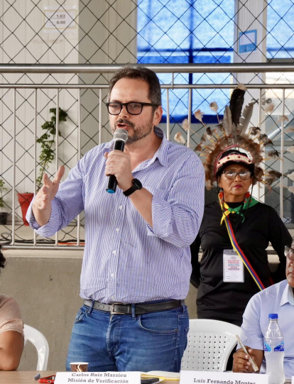 Carlos Ruiz Massieu, representante Especial del Secretario General y jefe de la Misión de Verificación de las Naciones Unidas en Colombia