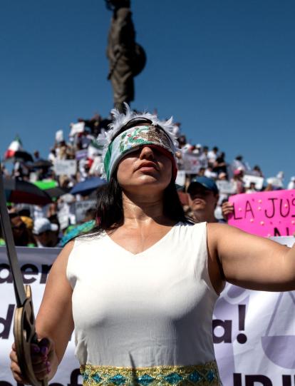 Protestas contra la reforma judicial en Tijuana, Baja California, México.