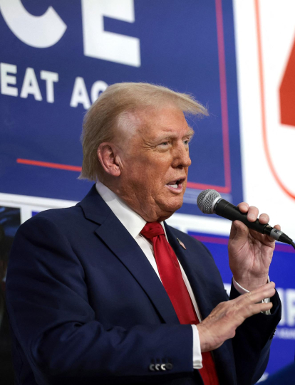 El candidato presidencial republicano, el expresidente de Estados Unidos Donald Trump, en Hamtramck, Michigan.