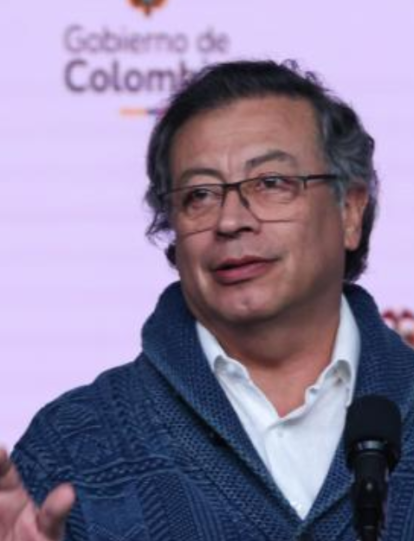 Presidente Gustavo Petro y Santiago Uribe.