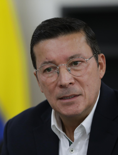 Registrador Nacional del Estado Civil. Hernán Penagos Giraldo durante una entrevista concedida al diario El Tiempo, hoy 15 de noviembre del 2024. FOTO MAURICIO MORENO CEET EL TIEMPO