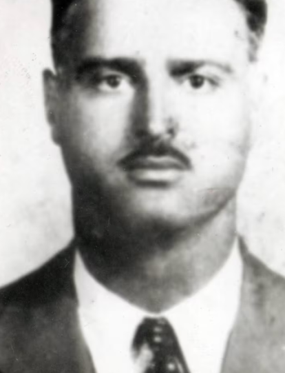 El Comisario Luis Margaride, en una retrato realizado en su juventud.