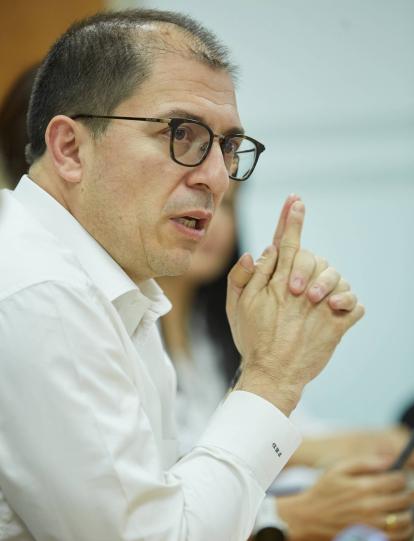 Medellín 08 febrero 2023. El Fiscal General de la Nación, Francisco Barbosa, de recorrido en la seccional Medellín; lugar donde se pronunció sobre la puesta en libertad de Alfonso López, hijo de alias La Gata.
foto Andrés Sandoval / Fiscalía