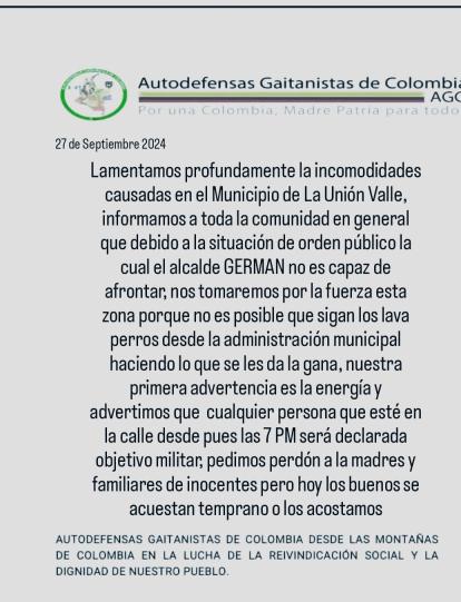 Hay duda de que este panfleto sea de los Gaitanistas. Podría ser de opositores de Alcaldía que buscarían otras intenciones