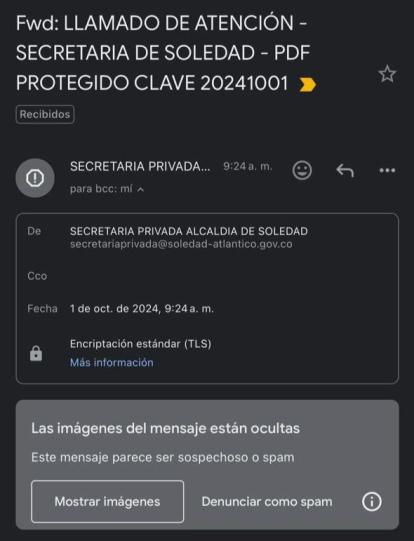 Alcaldía alerta por estos correos.