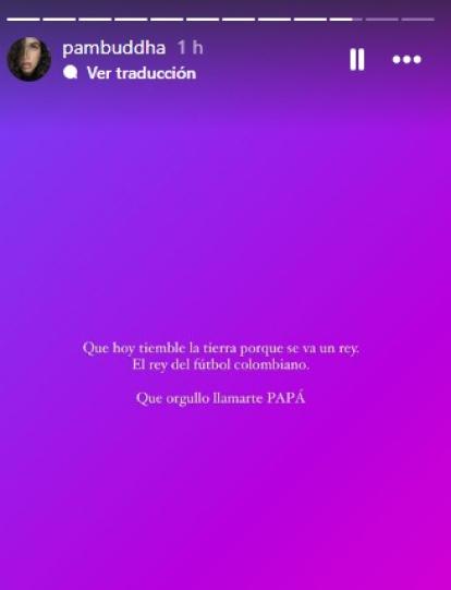 Historia en Instagram de la hija de Pedro Sarmiento