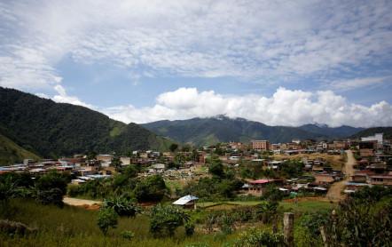 El caserío de El Plateado, en Argelia, Cauca.