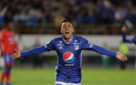 Santiago Montoya celebra el gol.