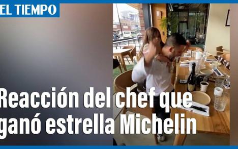 Reacción del chef colombiano que ganó estrella Michelin