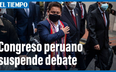 Congreso peruano suspende debate sobre voto de confianza al gabinete de Castillo