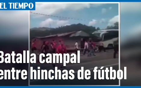 Enfrentamiento entre hinchas de Millonarios y el Independiente Medellín