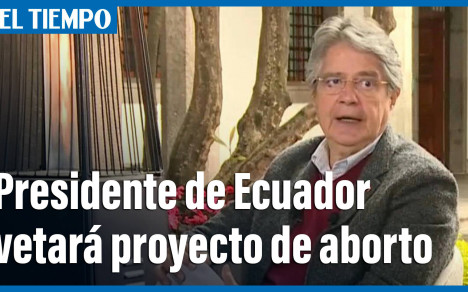 Veto del ejecutivo al proyecto de ley para regular el aborto en casos de violación en Ecuador.