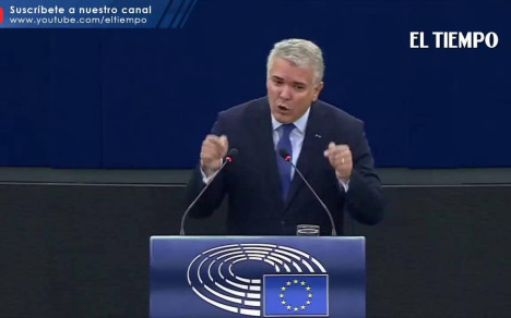 Iván Duque habla al Parlamento Europeo | El Tiempo