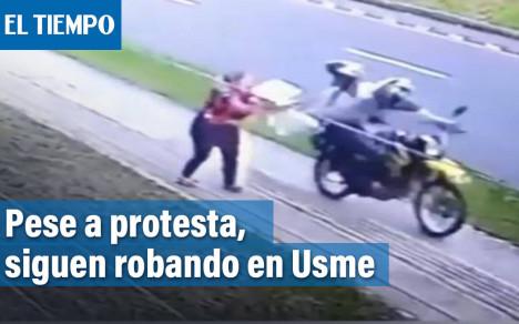 En Usme volvieron ladrones en moto al barrio que protestó por inseguridad