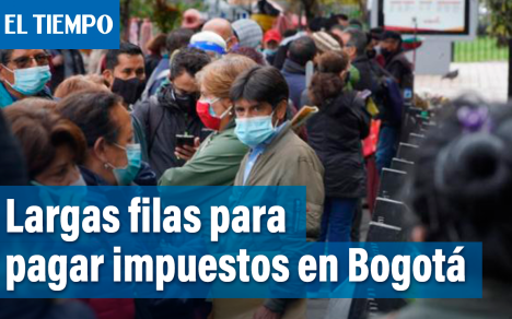 Pagar impuestos en Bogotá se convirtió en sinónimo de largas filas