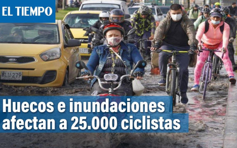 Los kilómetros de ciclorrutas tiene huecos y los miles de ciclistas sufren inseguridad en la capital.