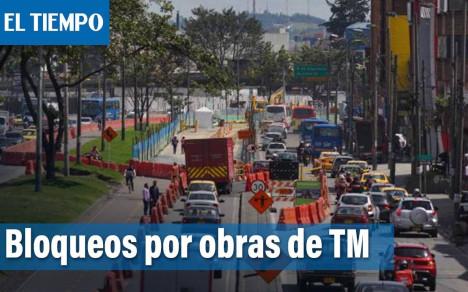 Por construcción de troncal de TM en la avenida 68 habrá cierres en Bogotá