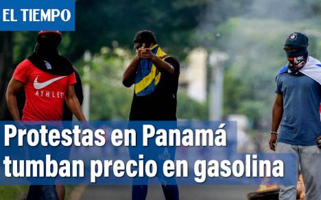 Fuertes protestas en Panamá llevaron a bajar el precio de la gasolina.