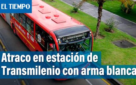 4 ladrones atracaron e hirieron con arma blanca a una pareja en estación de TransMilenio