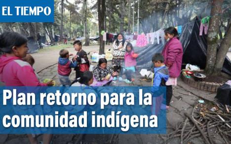 En diciembre comenzará el retorno de los indígenas Embera, que estuvieron cinco meses en el parque nacional, y luego fueron trasladados al refugio La Rioja. Las comunidades piden garantías, entre ellas subsidio de vivienda, para no regresar a Bogotá.