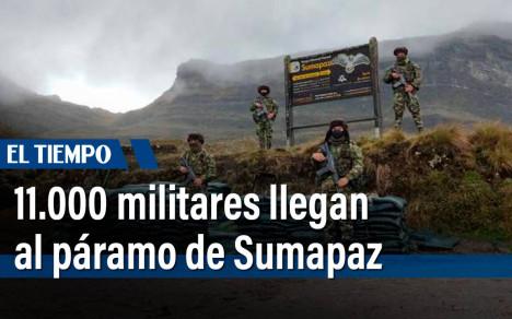 11.000 militares llegan al páramo de Sumapaz