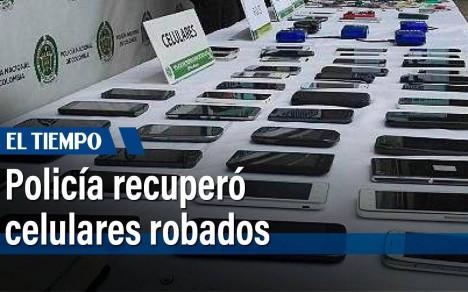 El comando centro recuperó 40 celulares hurtados y capturó a una persona en el sector de la calle 13 con Avenida Caracas.