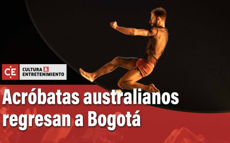 Los artistas presentaron su espectáculo acrobático en el Teatro Mayor Julio Mario Santo Domingo.