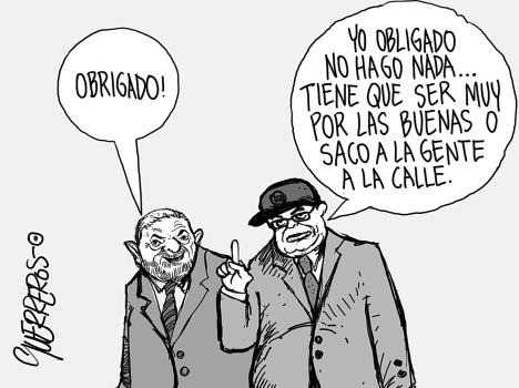 En portugués - Caricatura de Guerreros