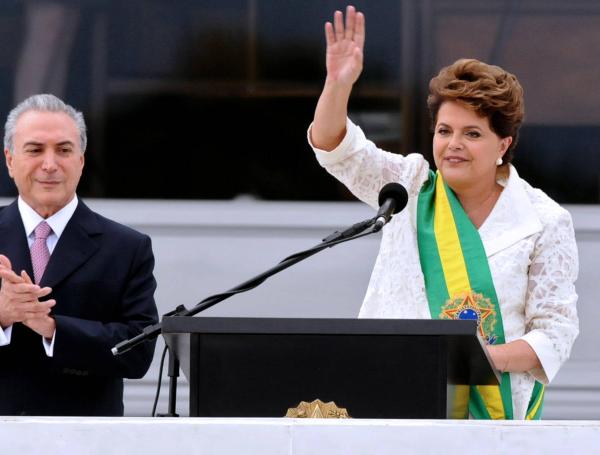 Dilma Rousseff, el día de su posesión, en el 2011, con su vicepresidente Michel Temer. La exmandataria estuvo salpicada por el caso de ‘lava jato’.