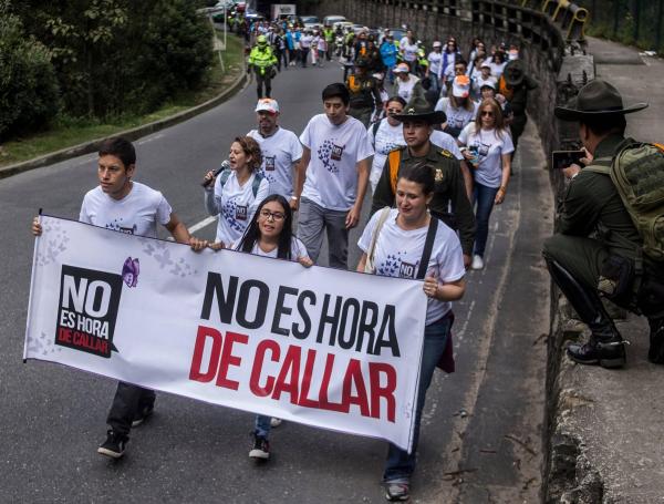 En Bogotá se han realizado varias acciones para protestar en contra de la violencia de género, como los ‘Retornos simbólicos’, liderados por la campaña No Es Hora De Callar.