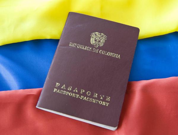 Pasaporte colombiano.