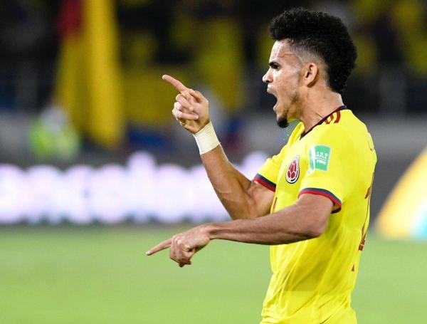 Luis Díaz marcó el primer gol en el partido Colombia-Bolivia.