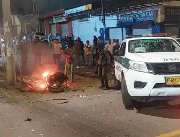 Motobomba explota en Cauca.