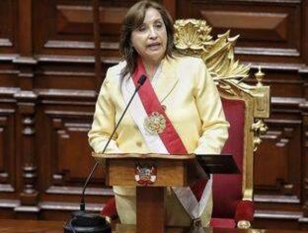 Dina Boluarte, de 60 años, fue vicepresidenta de Pedro Castillo.
