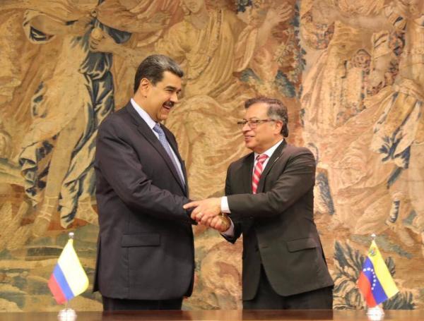 Nicolás Maduro y Gustavo Petro.