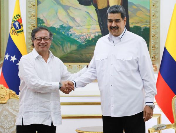 Reunión bilateral de los presidentes Gustavo Petro y Nicolás Maduro en Venezuela, sábado 18 de noviembre de 2023.