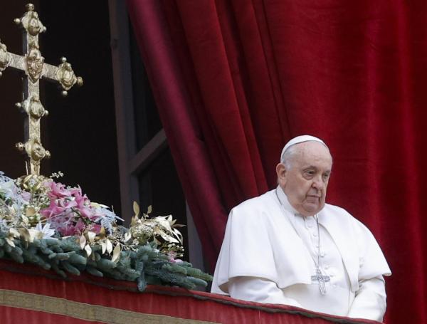 El papa Francisco durante su saludo de Navidad.